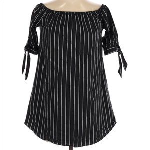 Black & white striped dress